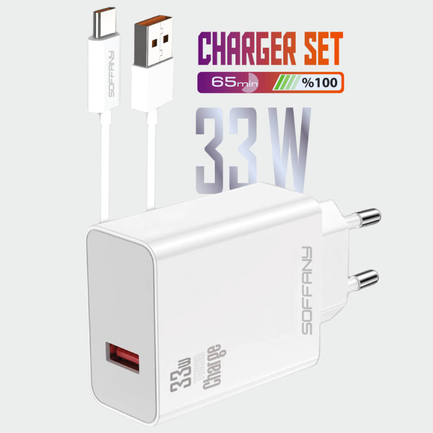 SY-033 33W TURBO USB-C Şarj & Data Kablosu