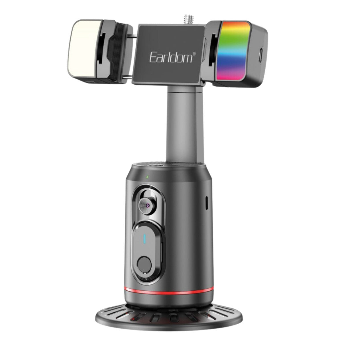 Earldom ZP32 360 Derece Ayarlanabilir BT 5.2 RGB Işık ve Beyaz Işık Aydınlatmalı Akıllı Yüz Takip Özellikli Selfie Gimbal