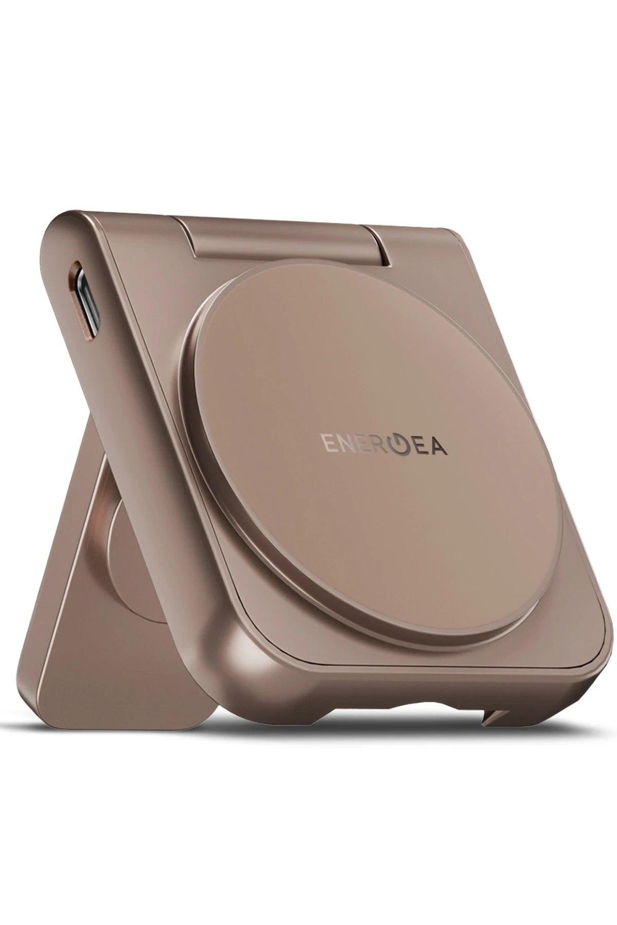 Energea MagDuo 2in1 Katlanabilir 15W Telefon ve 2.5W Saat Masaüstü Hızlı Şarj Standı - Gold