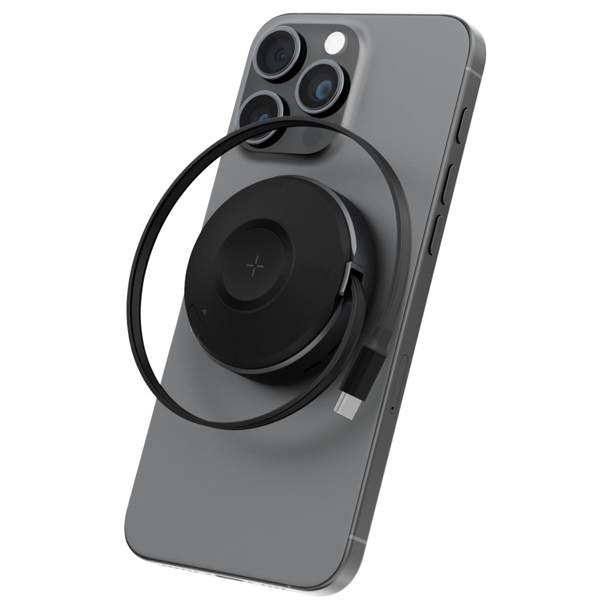 Energea MagDuo Arc 2in1 80cm Dahili Kablolu 15W Telefon Saat Hızlı Şarj Standı