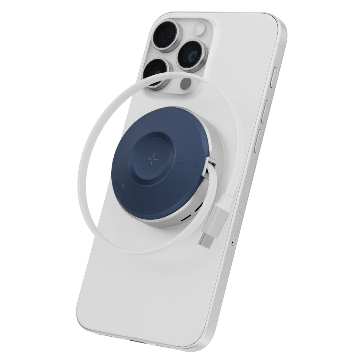 Energea MagDuo Arc 2in1 80cm Dahili Kablolu 15W Telefon Saat Hızlı Şarj Standı