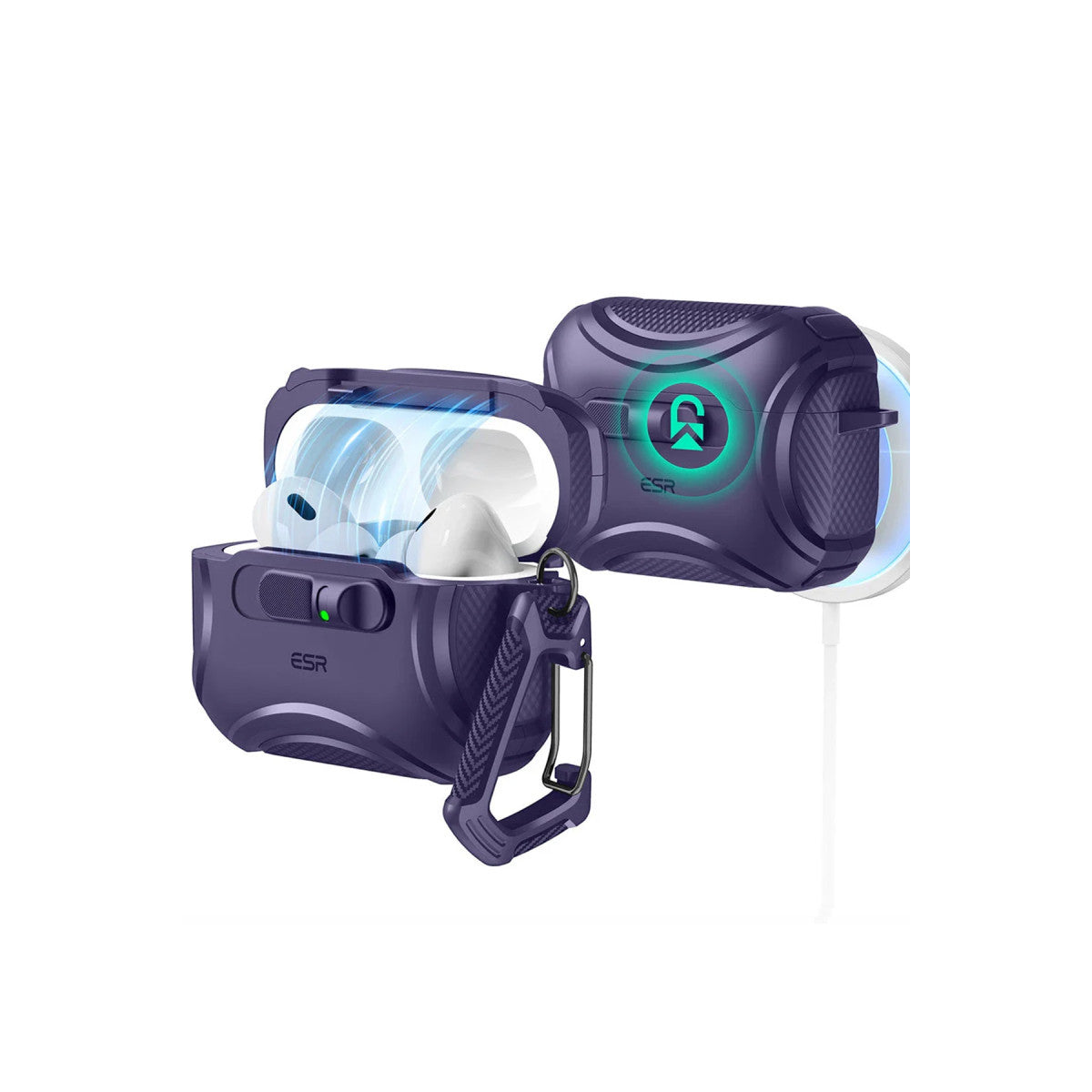 ESR Apple Airpods Pro 3 (3.nesil) Cyber FlickLock Magsafe Şarj Destekli Kilitli Kılıf