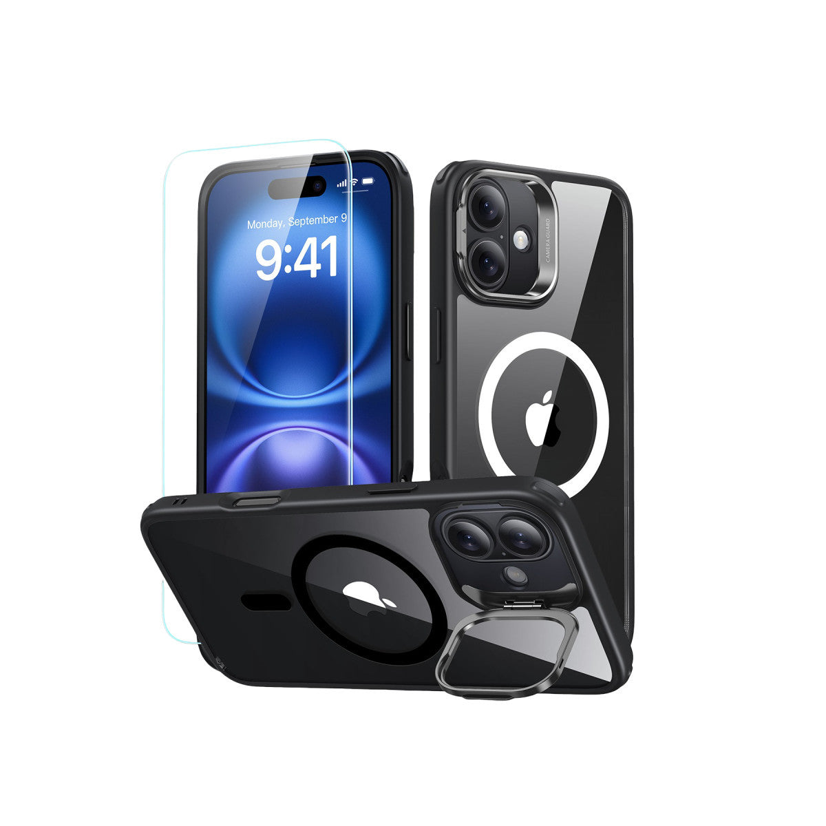 ESR Apple iPhone 16 Classic Hybrid Magsafe Standlı Kapak + Cam Hediyeli Set