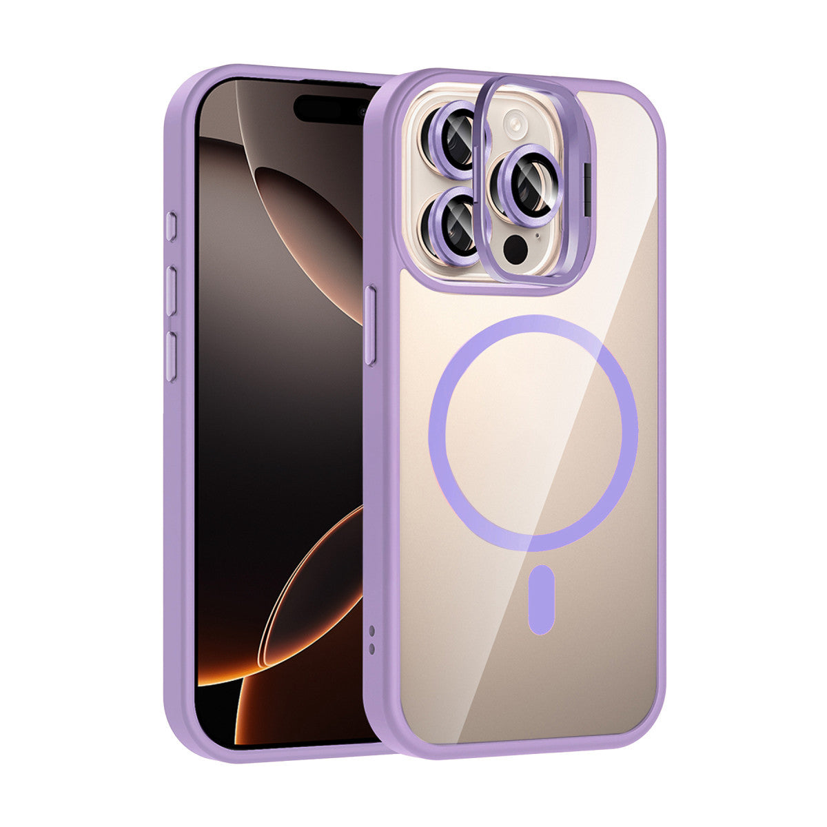 Joko Apple iPhone 15 Pro Max Remim Lensli Magsafe Standlı Kapak