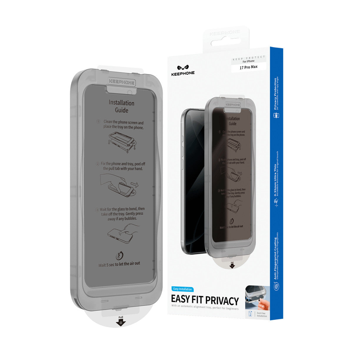 Keephone Apple iPhone 17 Air EasyFit Hayalet Cam Ekran Koruyucu