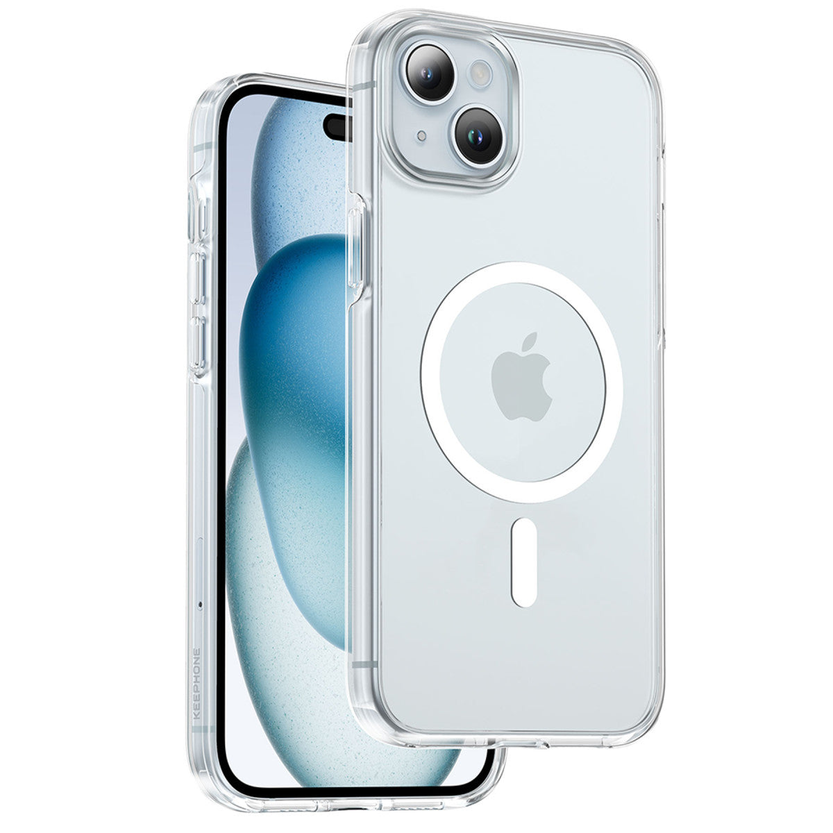 Keephone iPhone 15 Plus Non Yellow Şeffaf Magsafe Kılıf