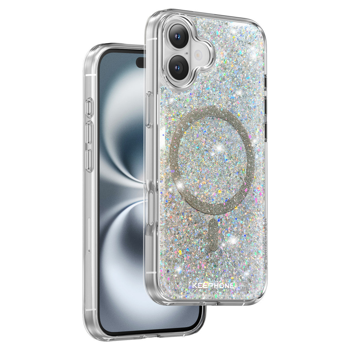 Keephone iPhone 16 Plus Interstellar Glitter Magsafe Kılıf