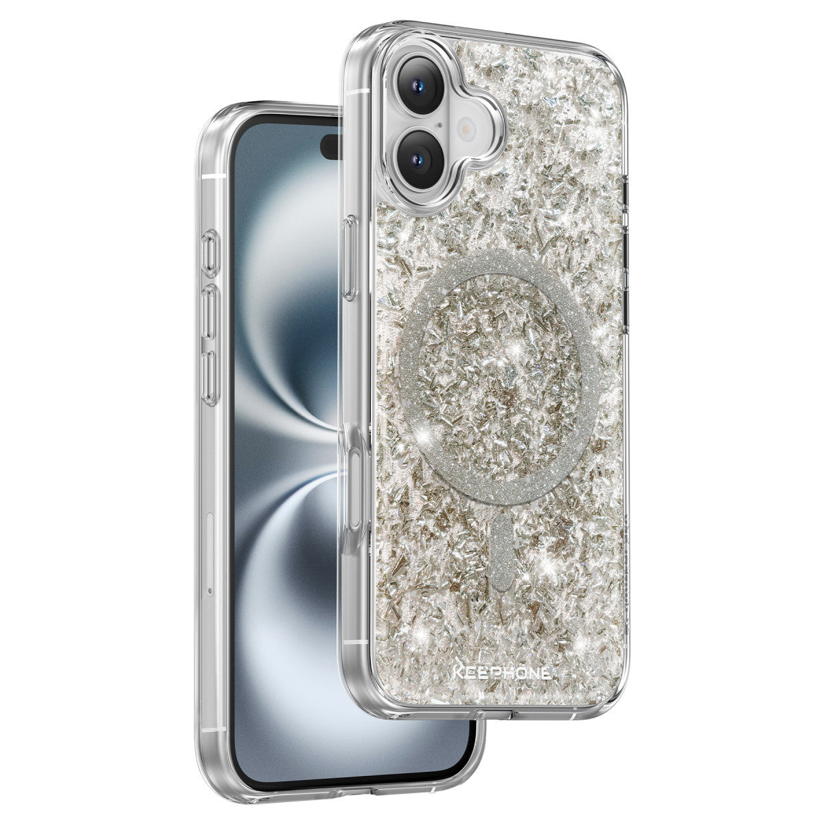 Keephone iPhone 16 Plus Interstellar Glitter Magsafe Kılıf