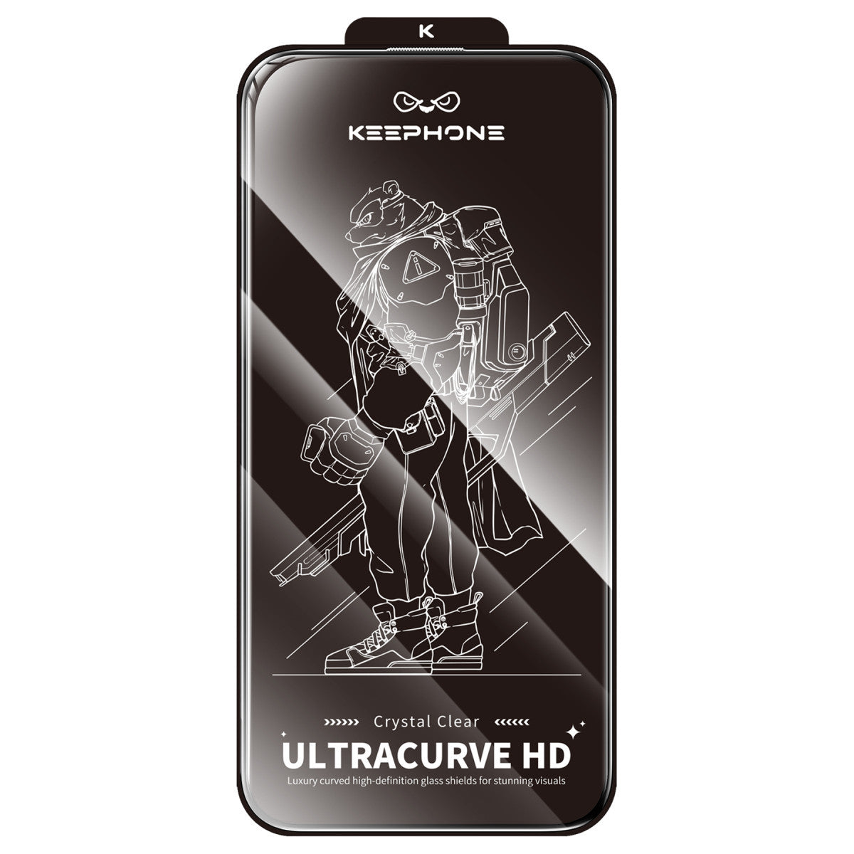 Keephone iPhone 16 Plus UltraCurve HD 3D Cam Ekran Koruyucu