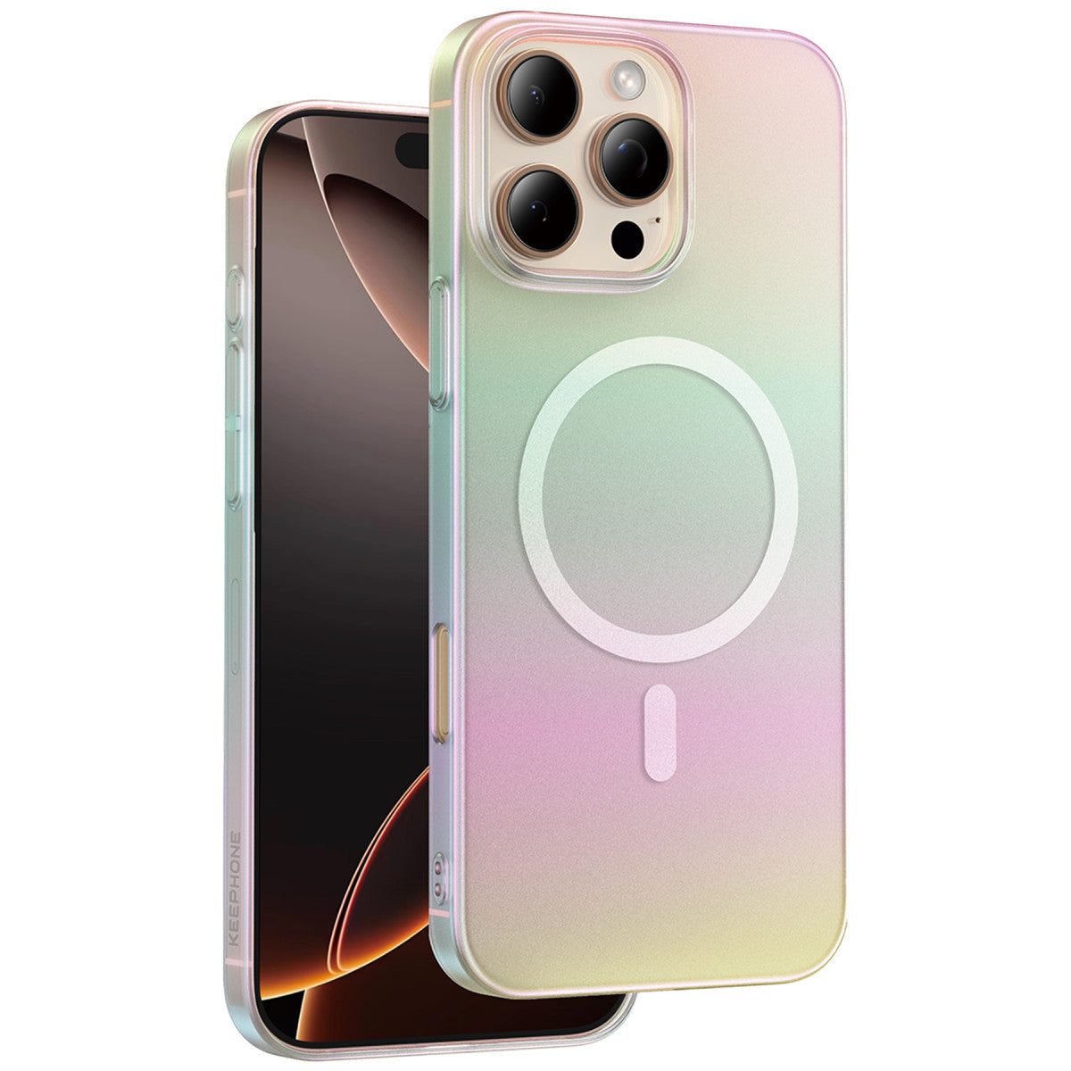 Keephone iPhone 16 Pro Fantasia Gökkuşağı Magsafe Kılıf