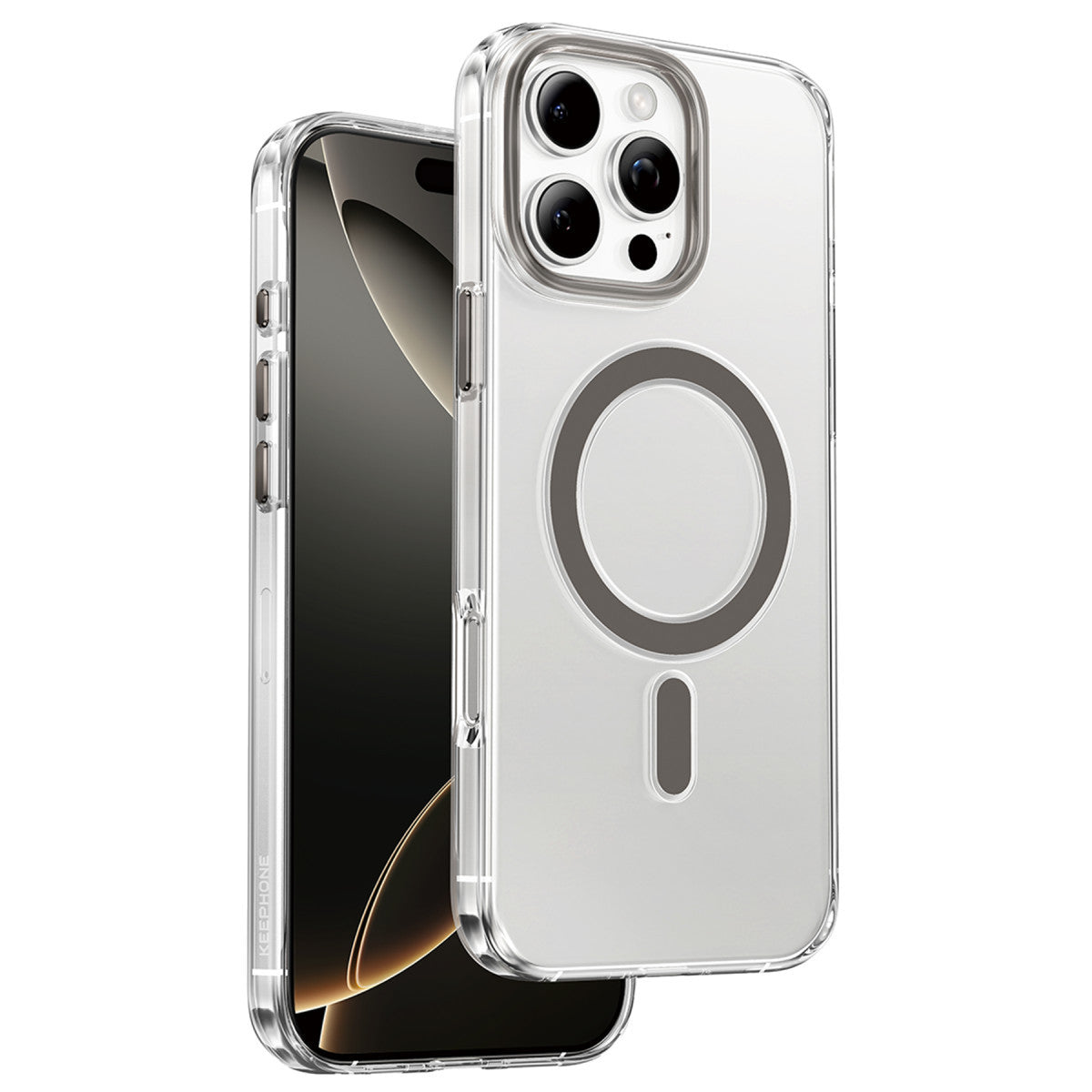 Keephone iPhone 16 Pro Max Aurora Şeffaf Magsafe Kılıf