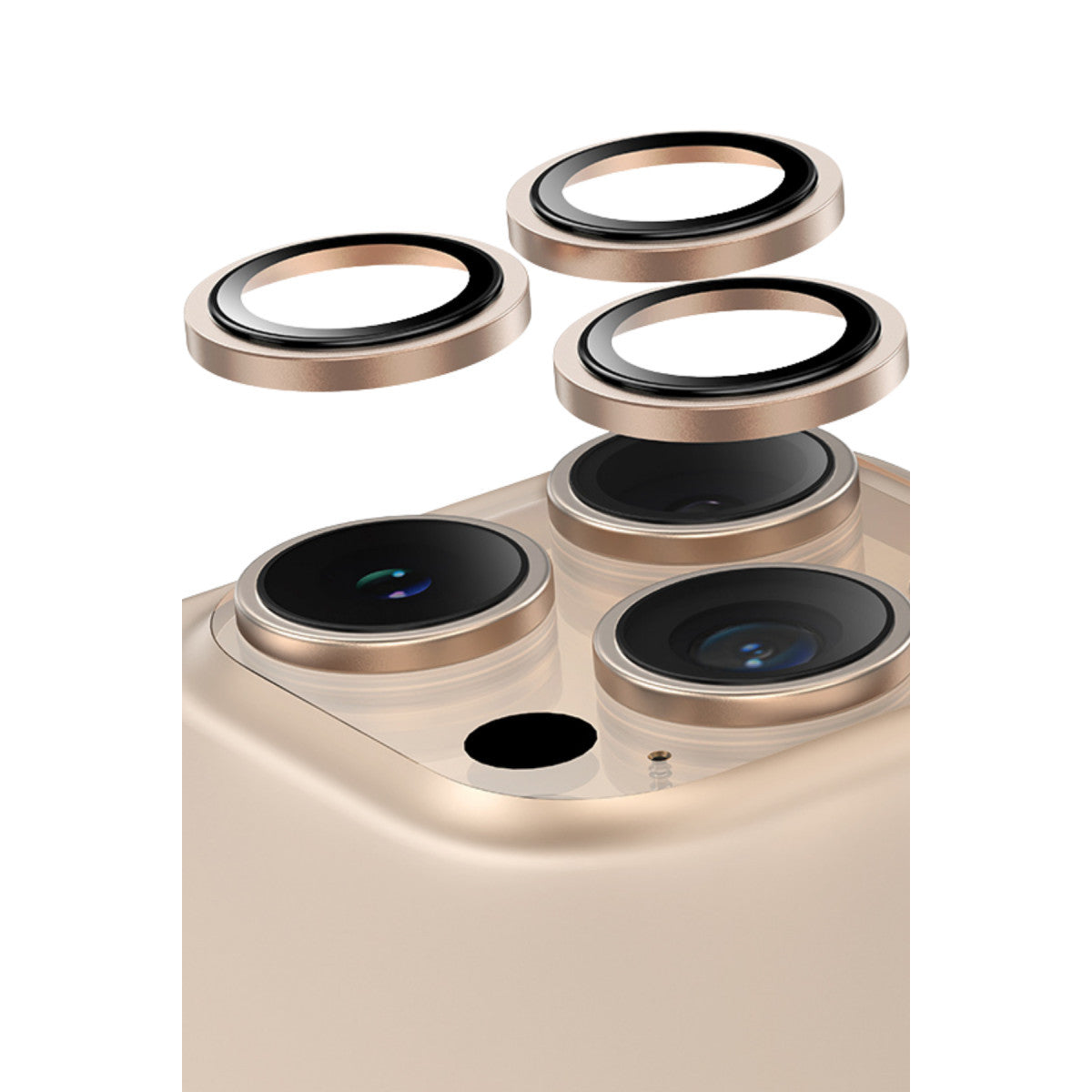 Keephone iPhone 16 Pro Max Capital Alüminyum AR Kamera Lens Koruyucu