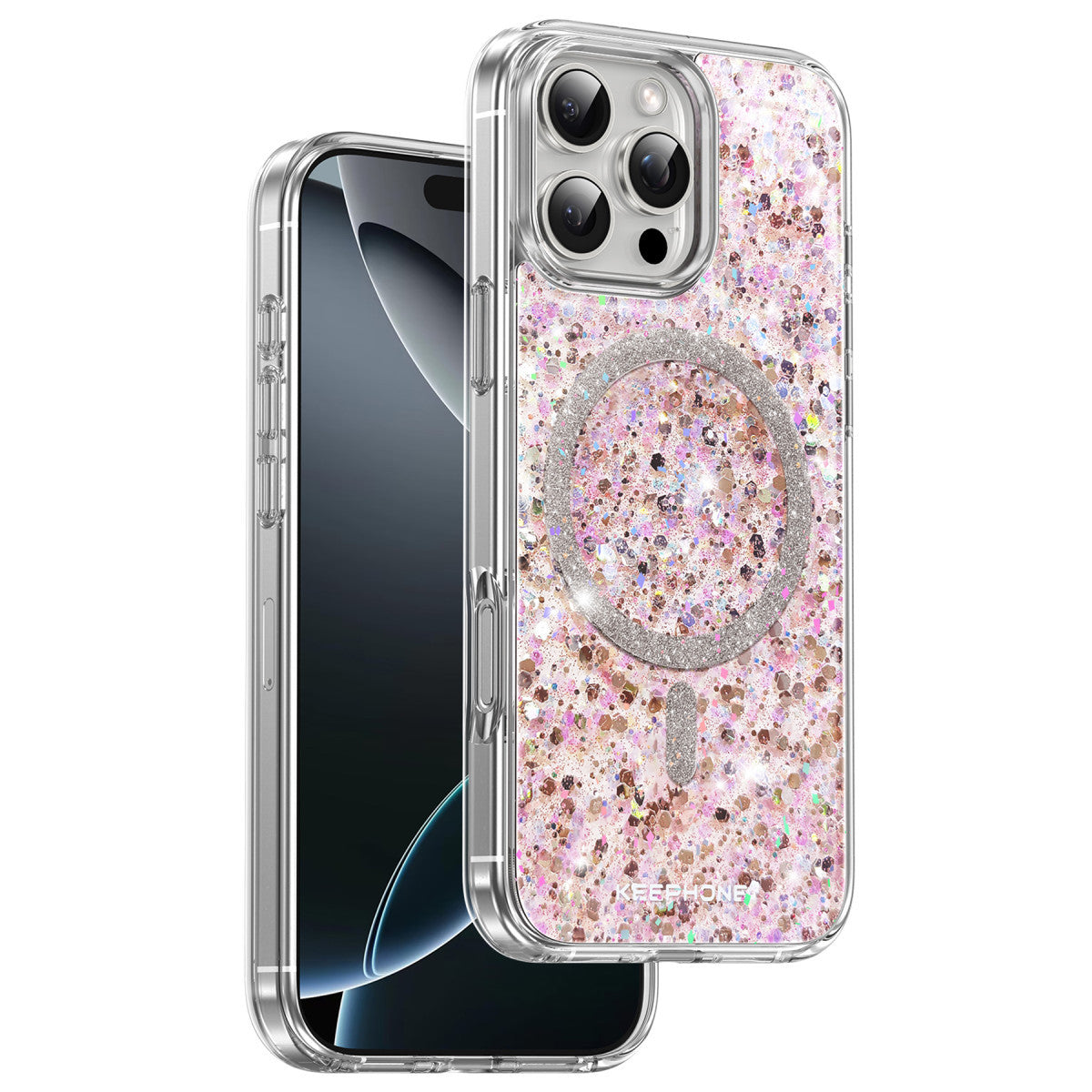 Keephone iPhone 16 Pro Max Interstellar Glitter Magsafe Kılıf