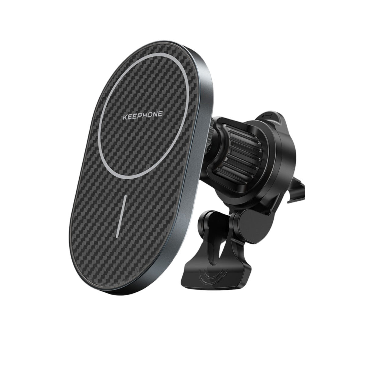 Keephone KPW-081 Kevlar Seanova 2in1 360 Derece Ayarlanabilir 15W Kablosuz Şarj Destekli Manyetik Magsafe Telefon Tutucu