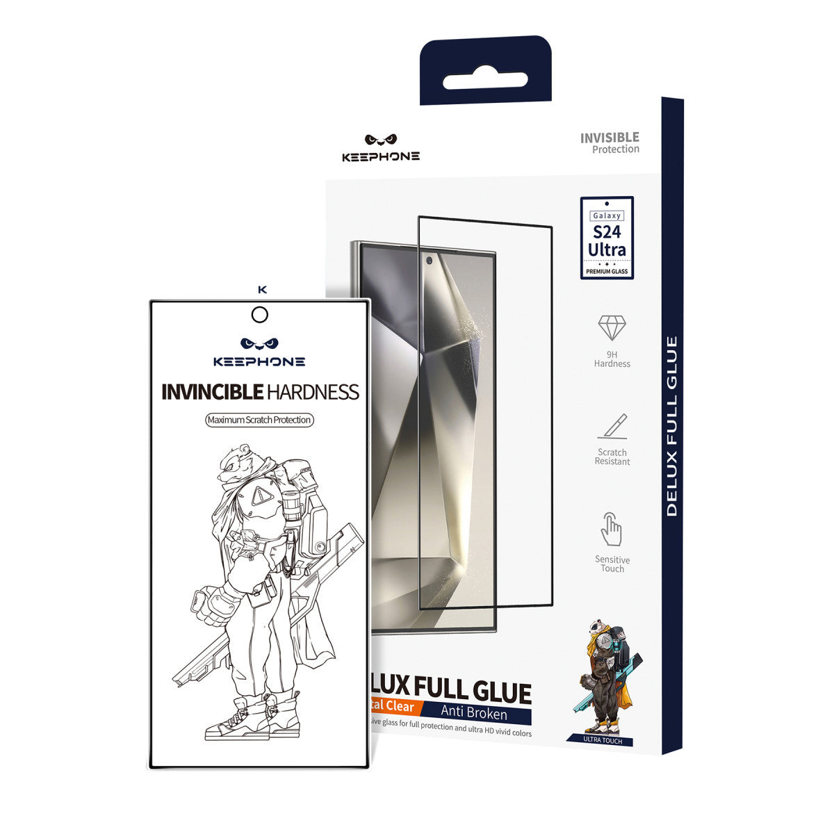 Keephone Samsung Galaxy S24 Ultra Delux Full Glue 2.5D Cam Ekran Koruyucu