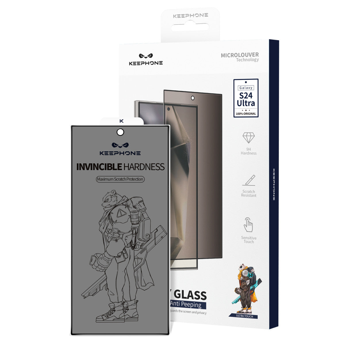 Keephone Samsung Galaxy S24 Ultra Ultra Privacy 2.5D Cam Ekran Koruyucu