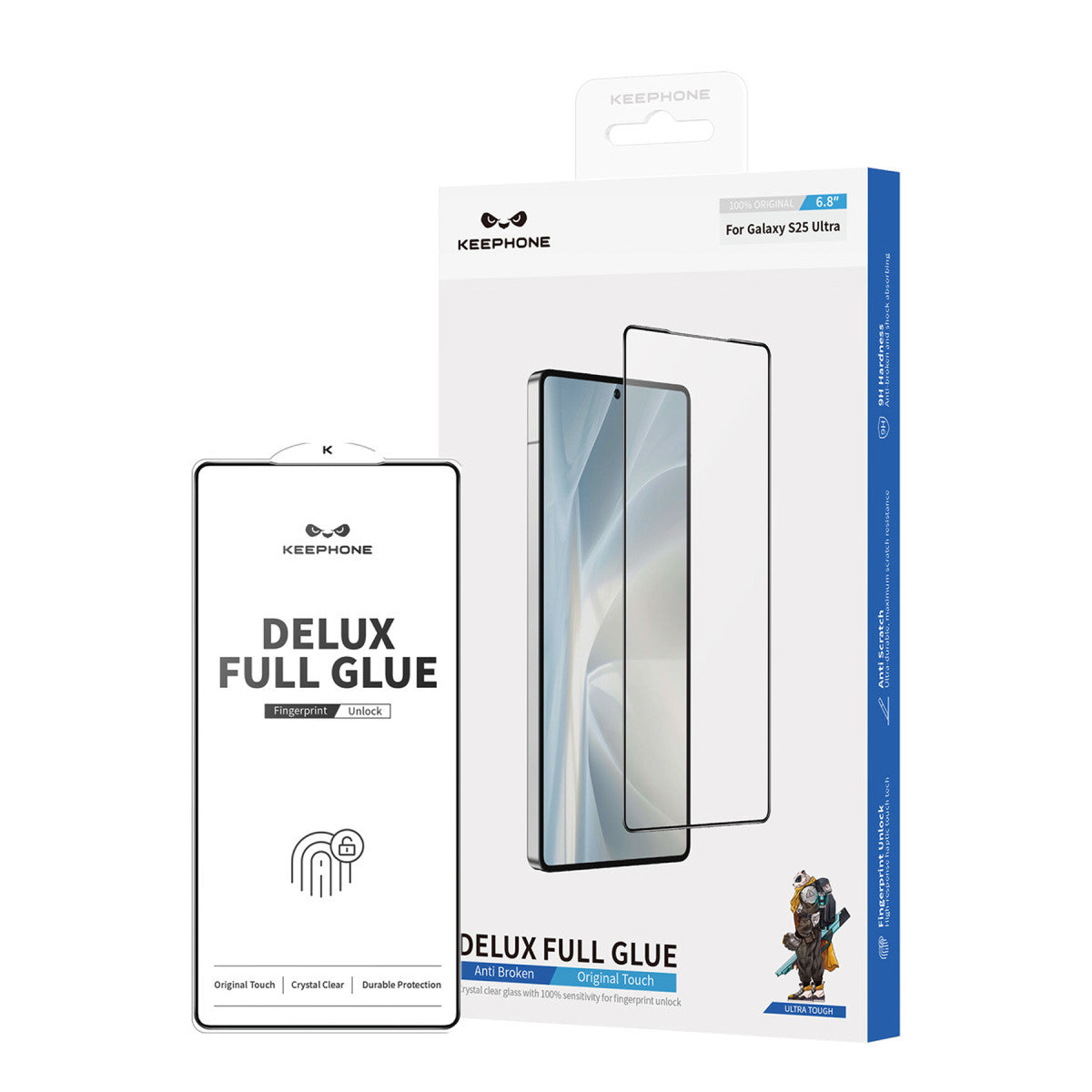 Keephone Samsung Galaxy S25 Ultra Delux Full Glue 2.5D Cam Ekran Koruyucu