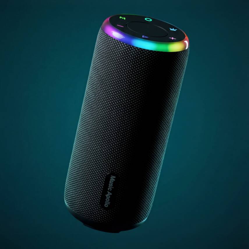 A12 BLUETHOOTH HOPARLÖR RGB IŞIKLI IPX4 TAŞINABİLİR KABLOSUZ SPEAKER / SİYAH