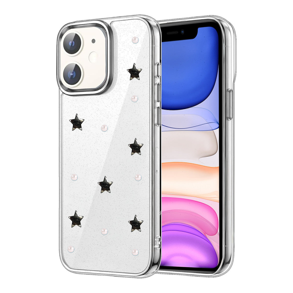 Newface Apple iPhone 12 Fiyonk Desenli Kapak