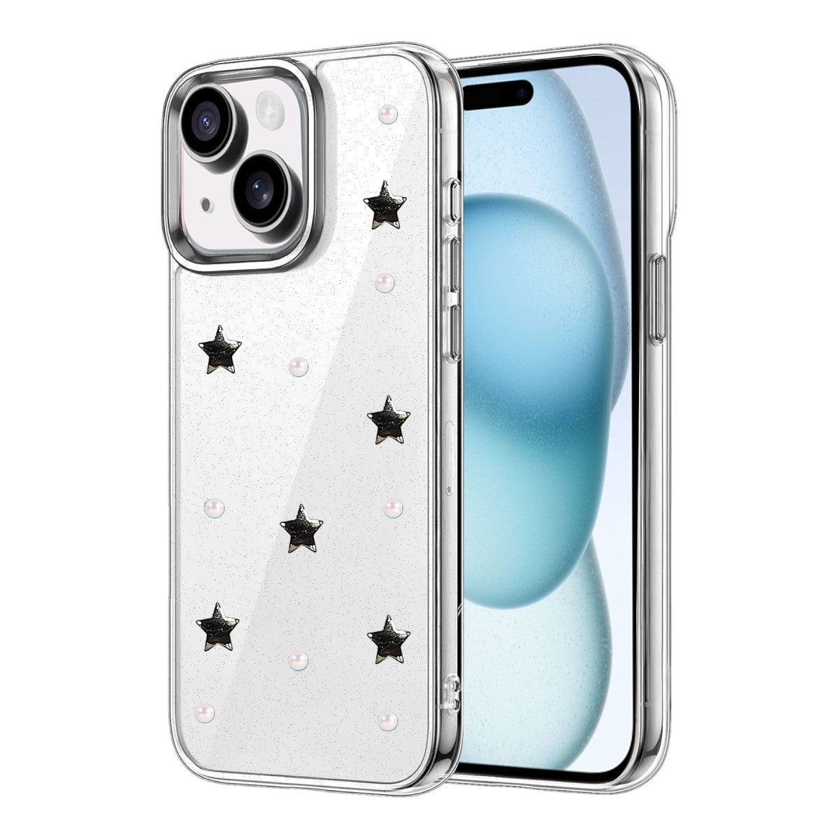 Newface Apple iPhone 15 Plus Fiyonk Desenli Kapak