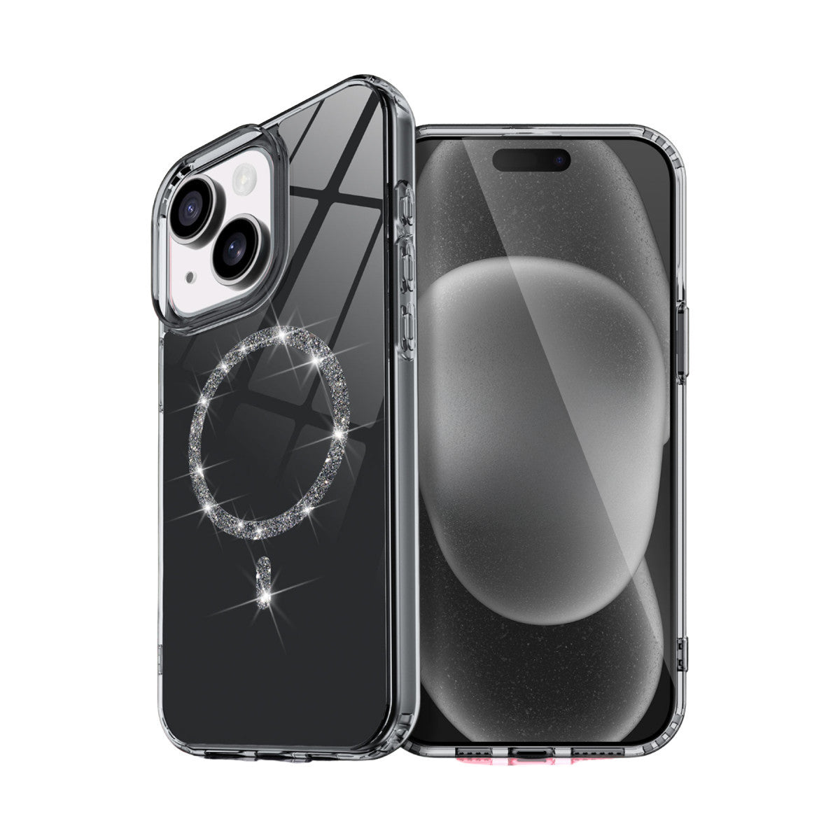 Newface Apple iPhone 15 Plus Live Diamond Magsafe Kapak