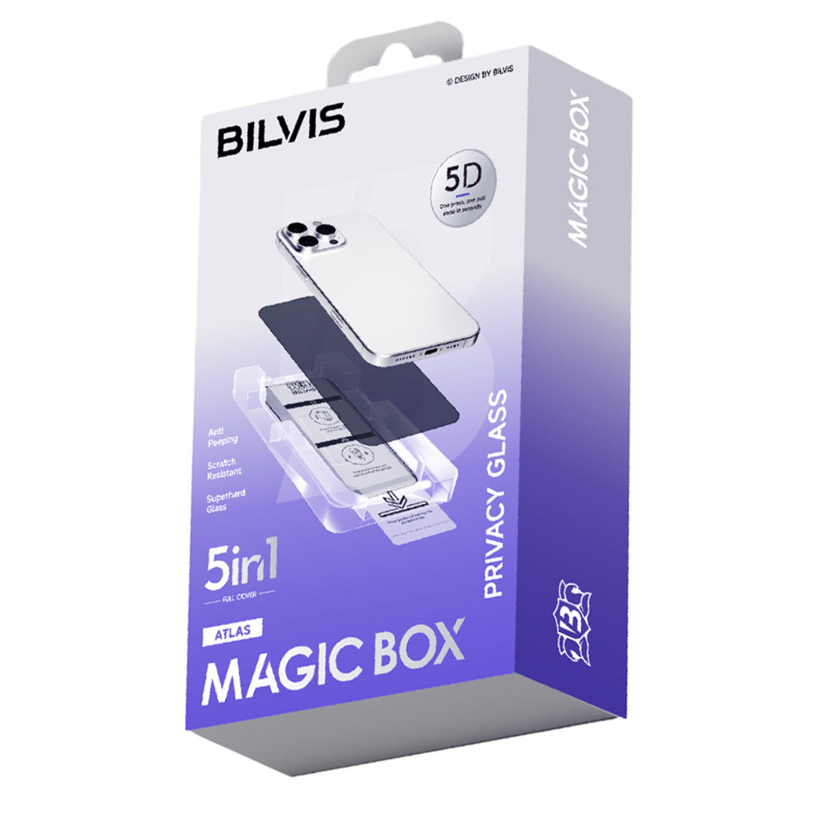 Newface Apple iPhone 16 Bilvis 5in1 5D Magic Hayalet Cam Ekran Koruyucu