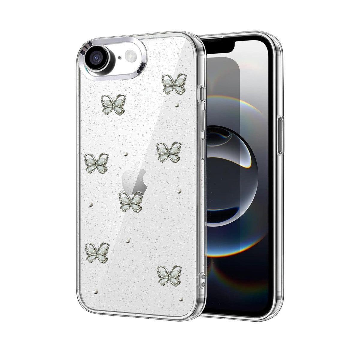 Newface Apple iPhone 16E Fiyonk Desenli Kapak