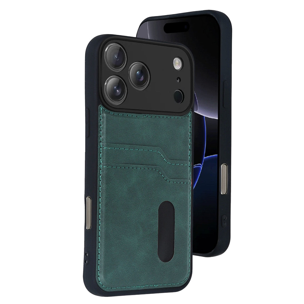 Newface Apple iPhone 17 Pro Sara Kartvizitli Deri Kılıf