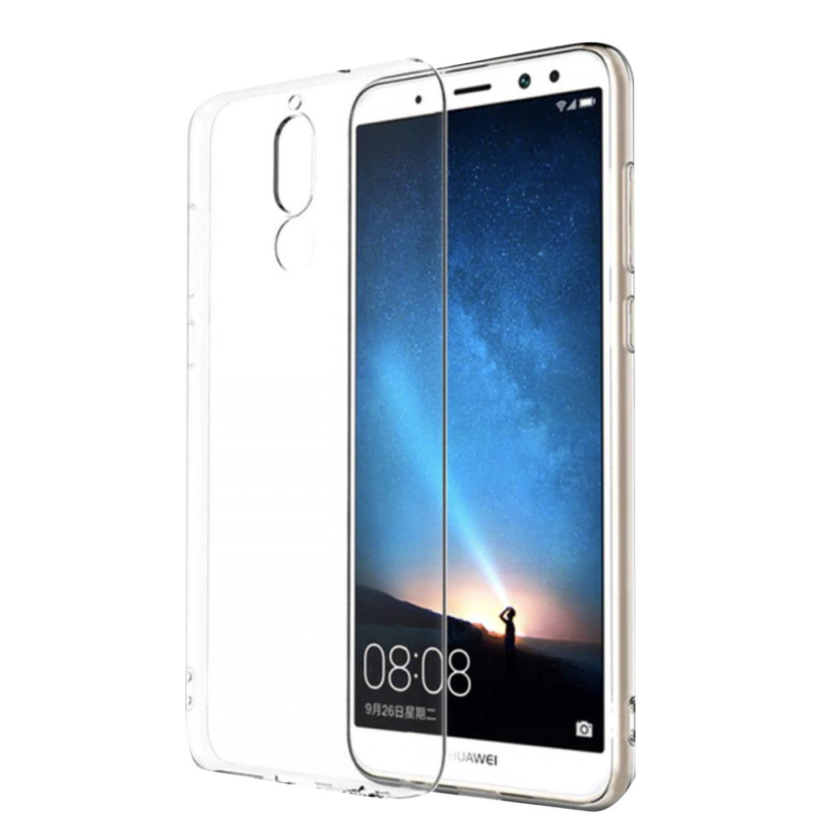 Newface Huawei Mate 10 Lite Kılıf Lüx Şeffaf Silikon