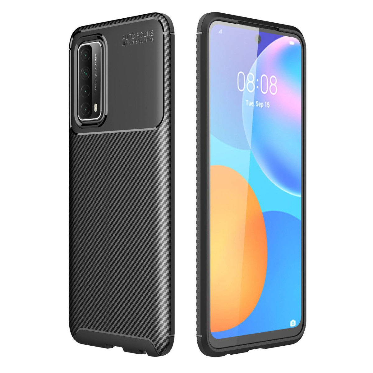 Newface Huawei P Smart 2021 Kılıf Auto Focus Karbon Kapak