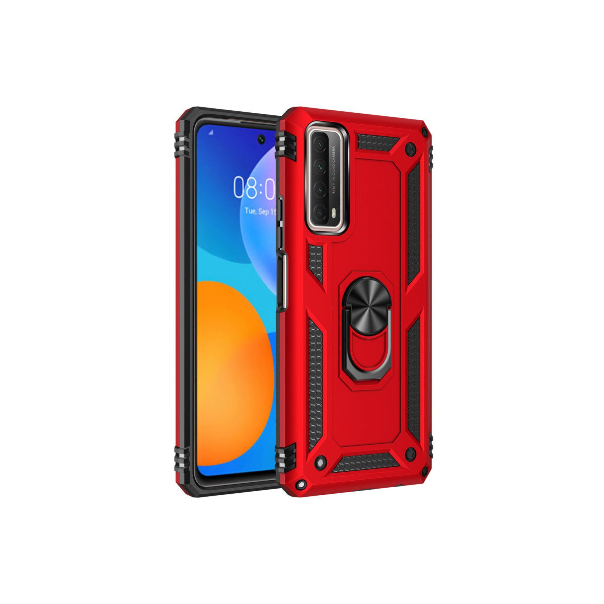 Newface Huawei P Smart 2021 Kılıf Sofya Yüzüklü Silikon Kapak