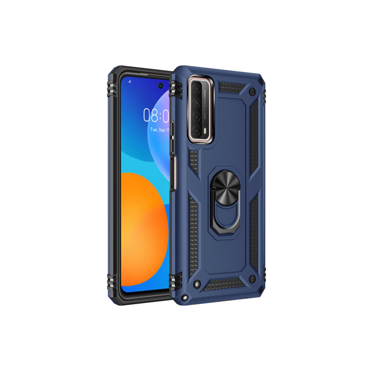 Newface Huawei P Smart 2021 Kılıf Sofya Yüzüklü Silikon Kapak