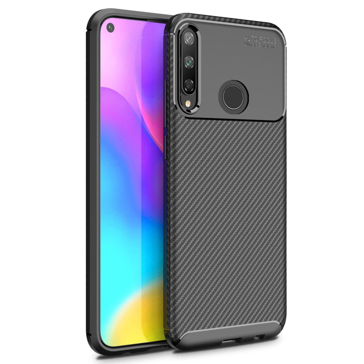 Newface Huawei P40 Lite E Kılıf Auto Focus Karbon Kapak