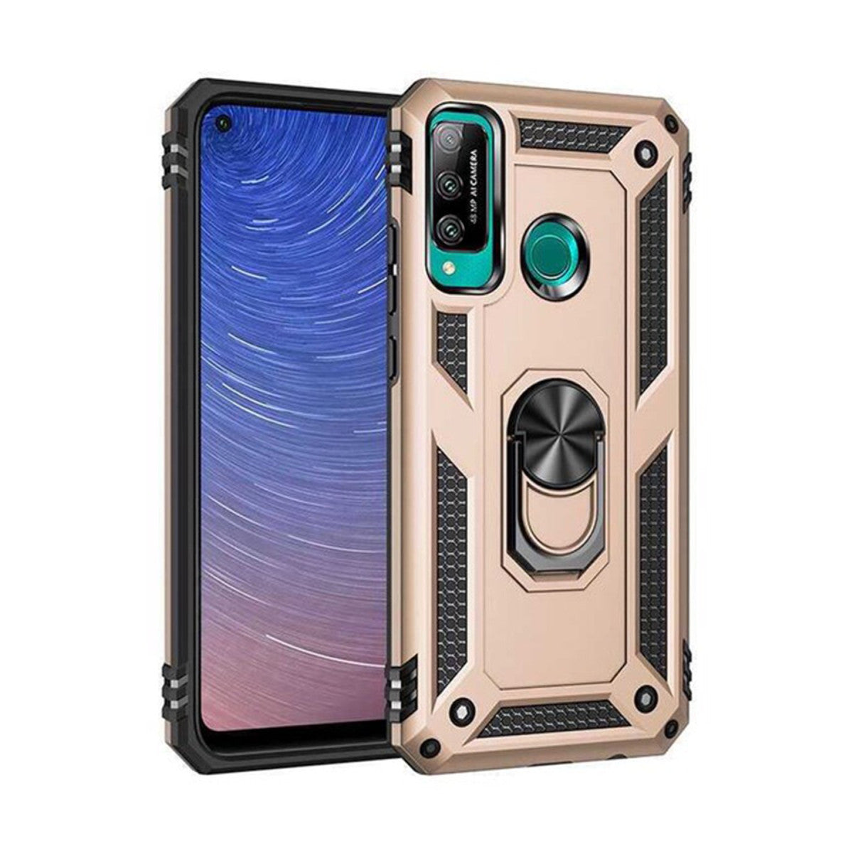 Newface Huawei P40 Lite E Kılıf Sofya Yüzüklü Silikon Kapak