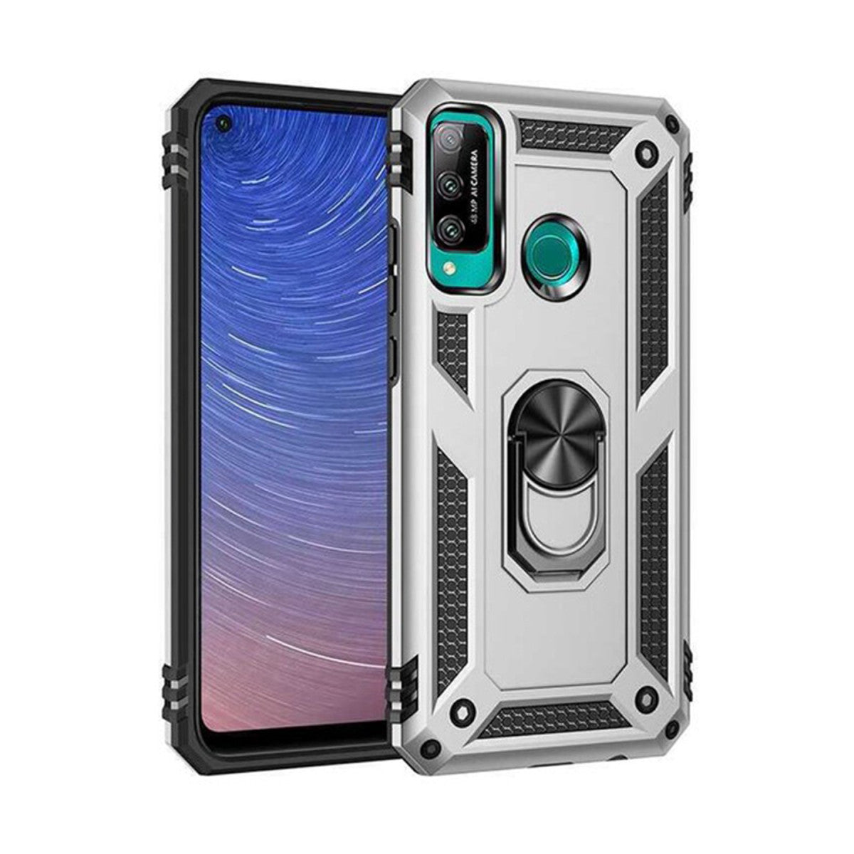 Newface Huawei P40 Lite E Kılıf Sofya Yüzüklü Silikon Kapak