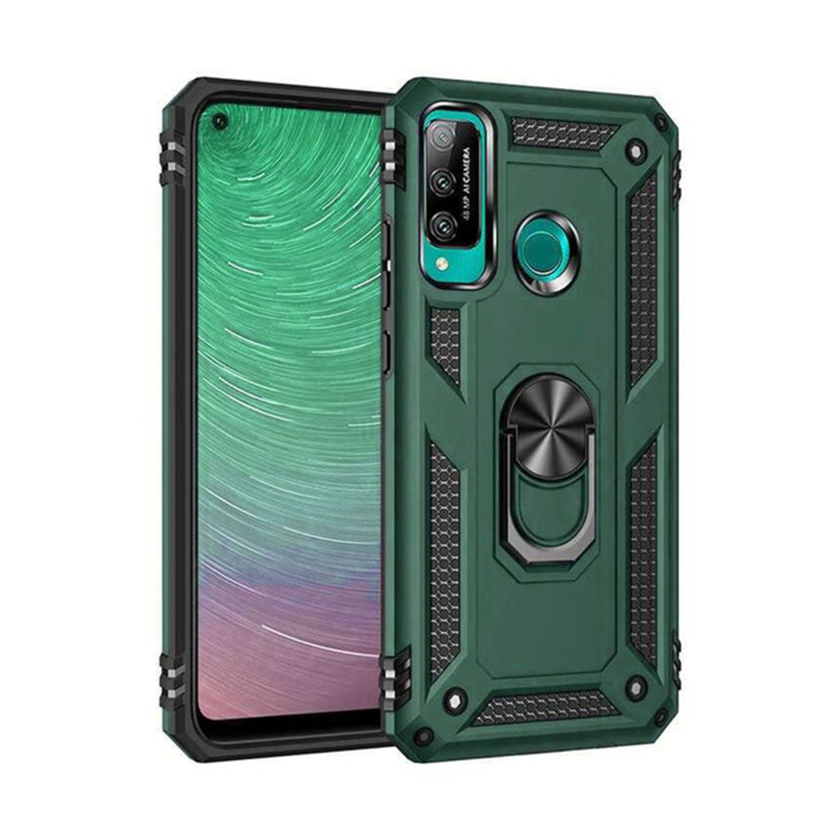 Newface Huawei P40 Lite E Kılıf Sofya Yüzüklü Silikon Kapak