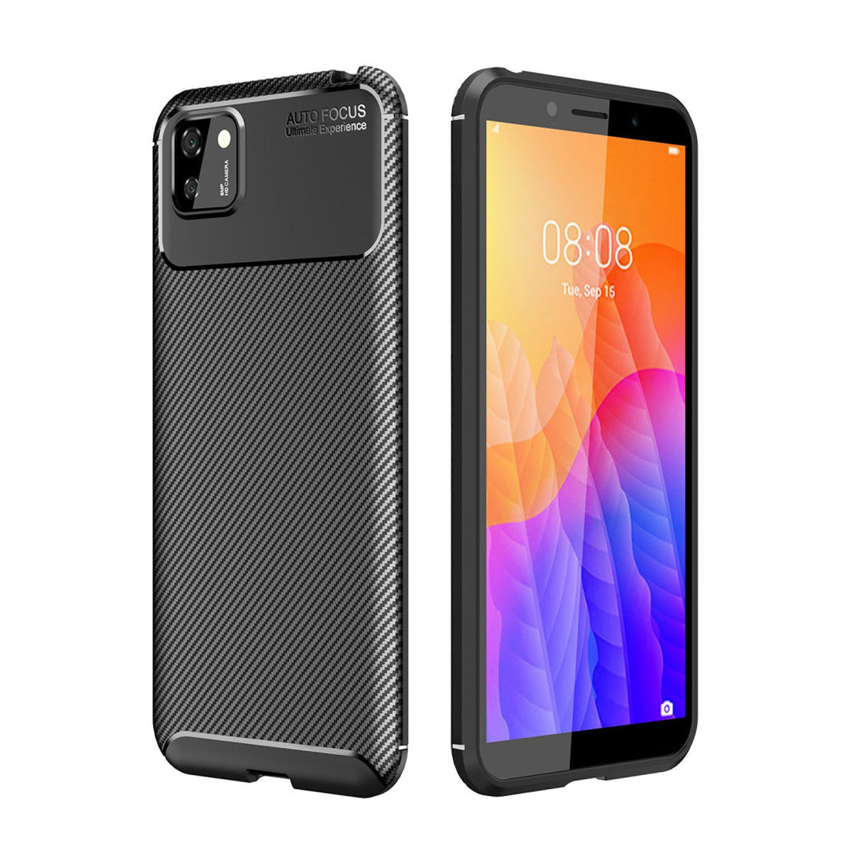 Newface Huawei Y5P Kılıf Auto Focus Karbon Kapak