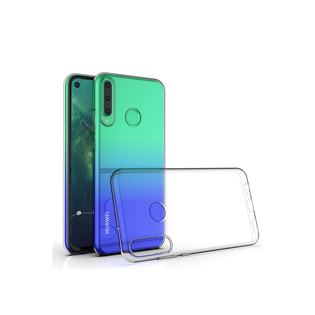 Newface Huawei Y6P Kılıf Lüx Şeffaf Silikon