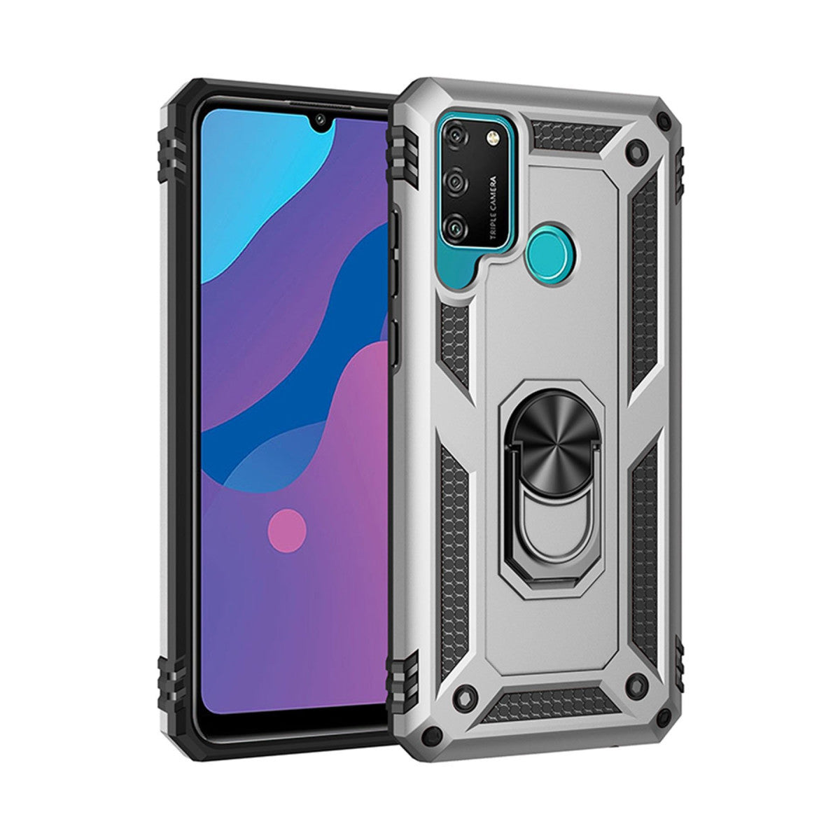 Newface Huawei Y6P Kılıf Sofya Yüzüklü Silikon Kapak