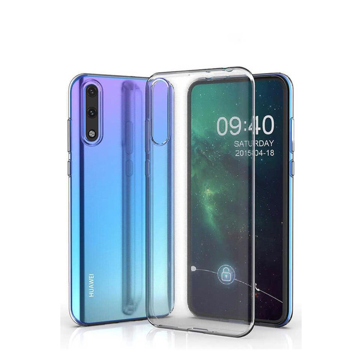 Newface Huawei Y8P Kılıf Lüx Şeffaf Silikon