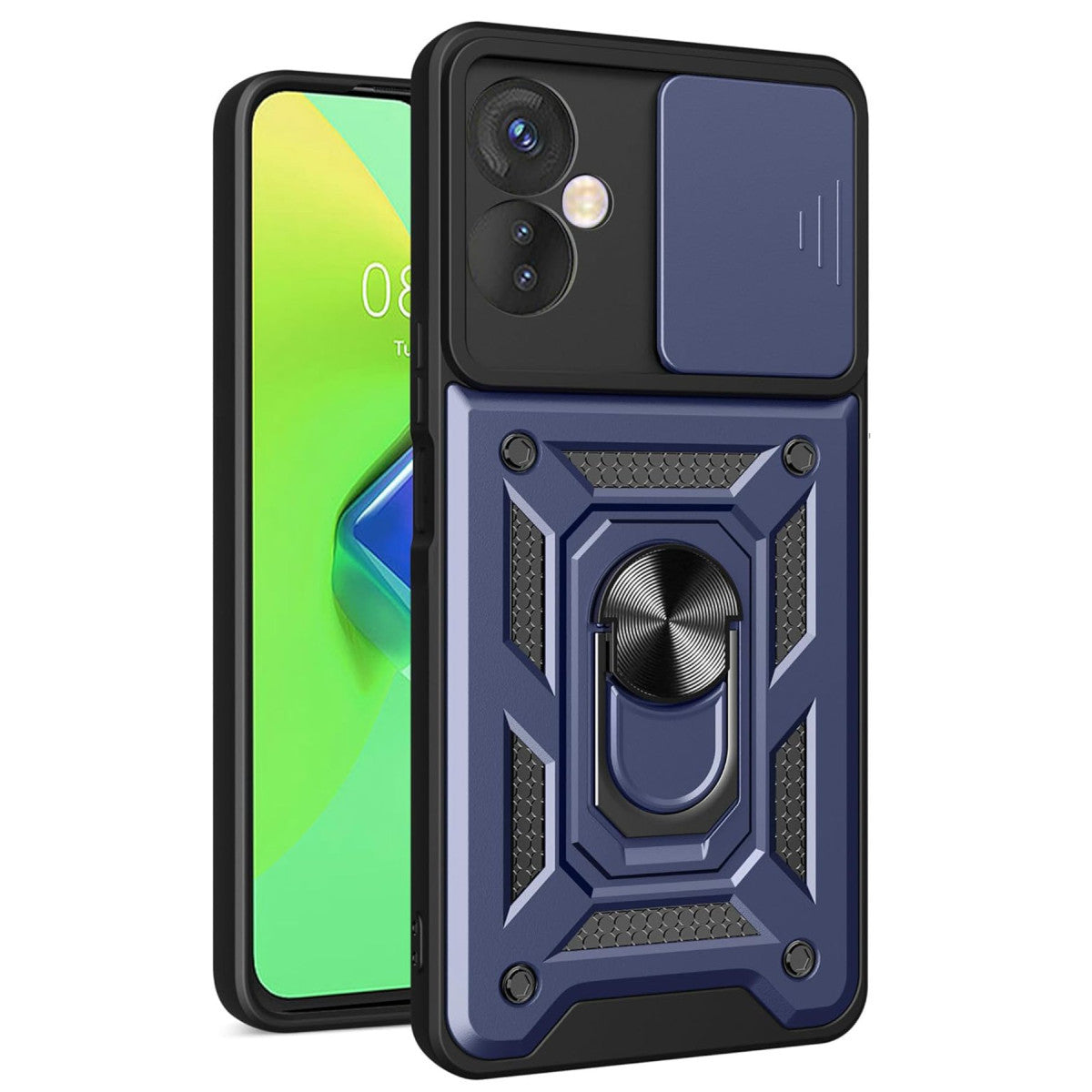 Newface İnfinix Hot 30 4G Kılıf Pars Lens Yüzüklü Silikon