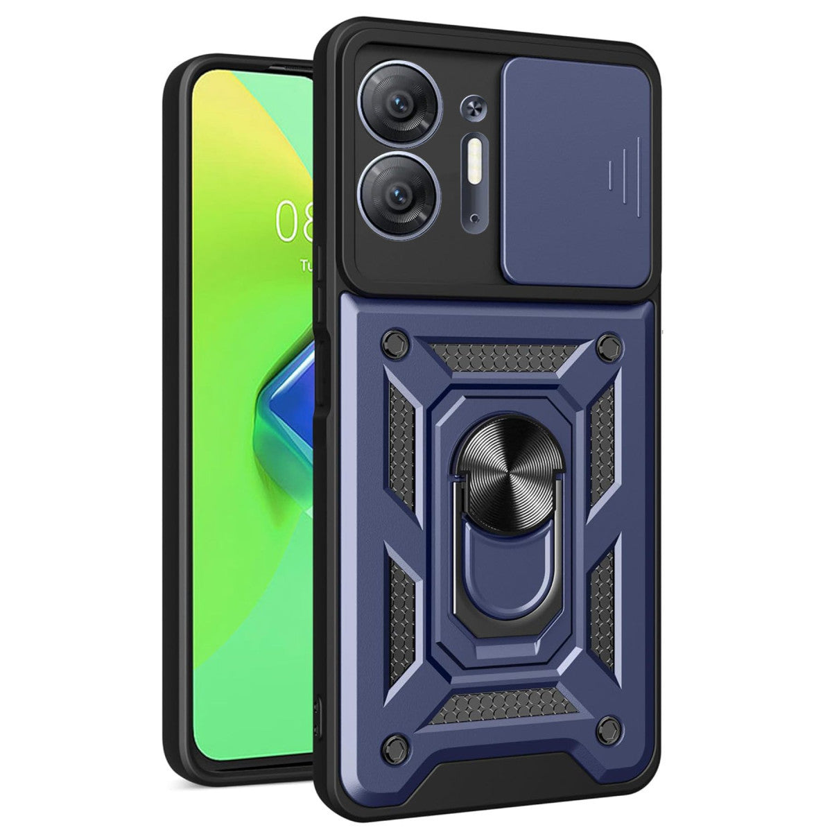 Newface İnfinix Hot 30 5G Kılıf Pars Lens Yüzüklü Silikon