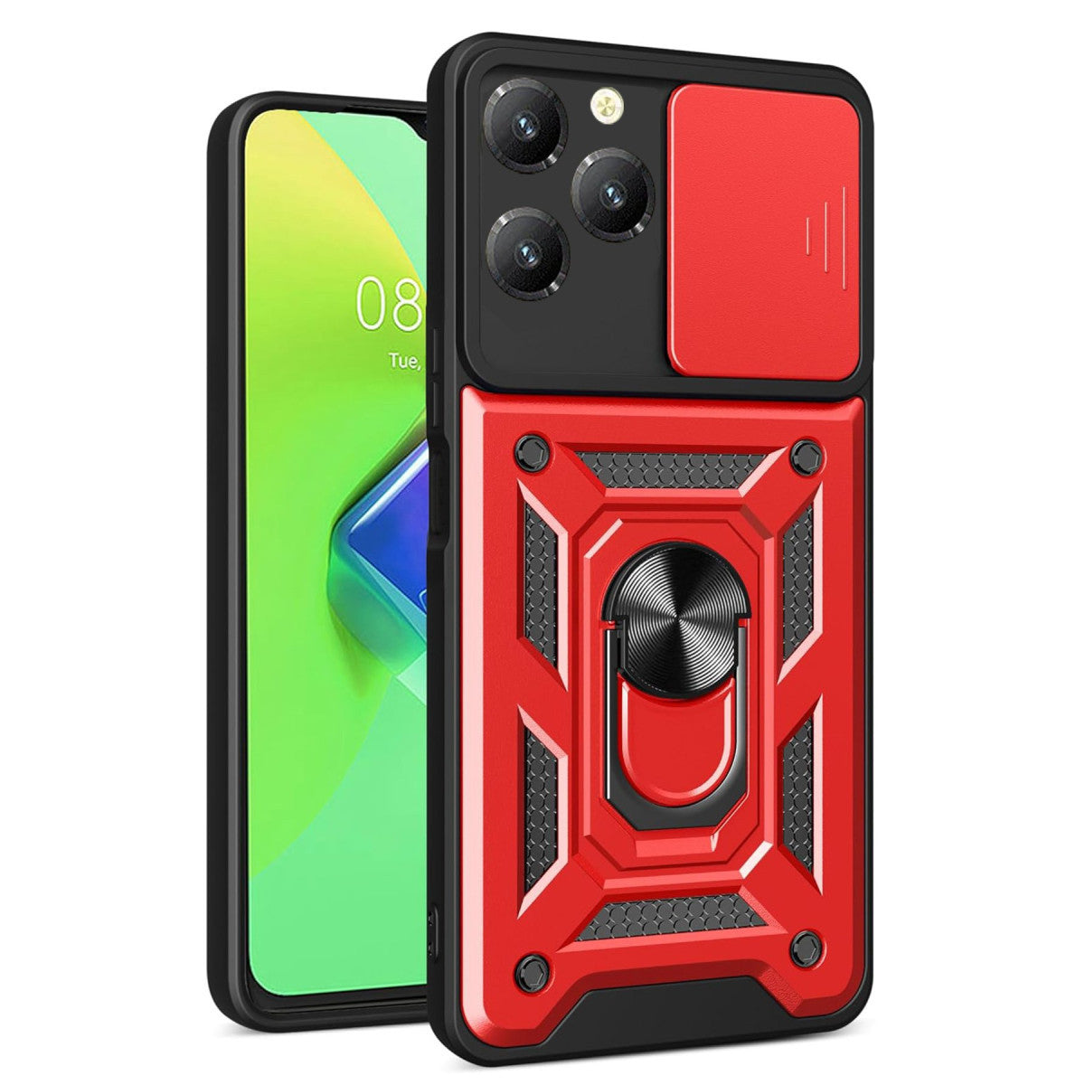 Newface İnfinix Hot 40 Pro Kılıf Pars Lens Yüzüklü Silikon