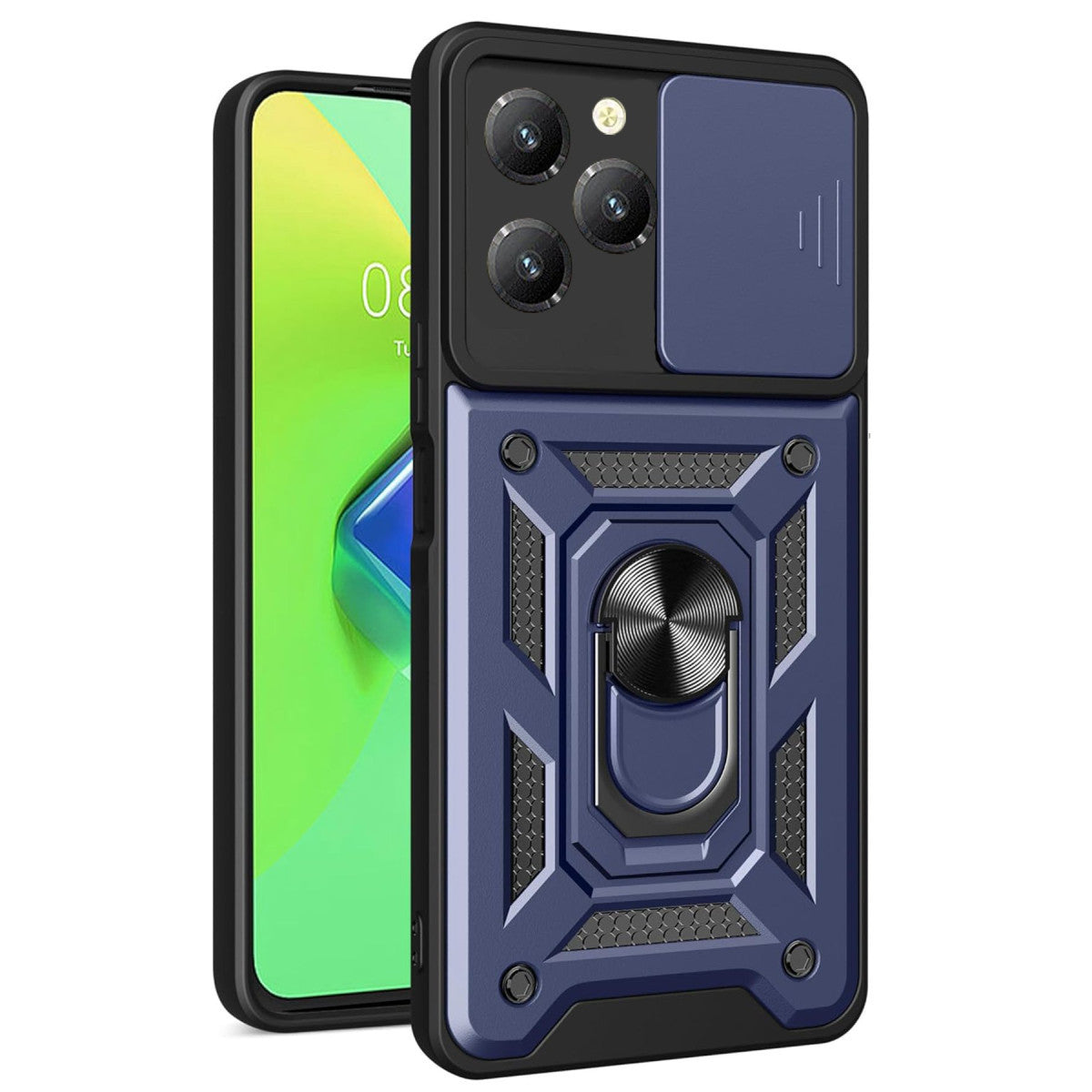 Newface İnfinix Hot 40 Pro Kılıf Pars Lens Yüzüklü Silikon