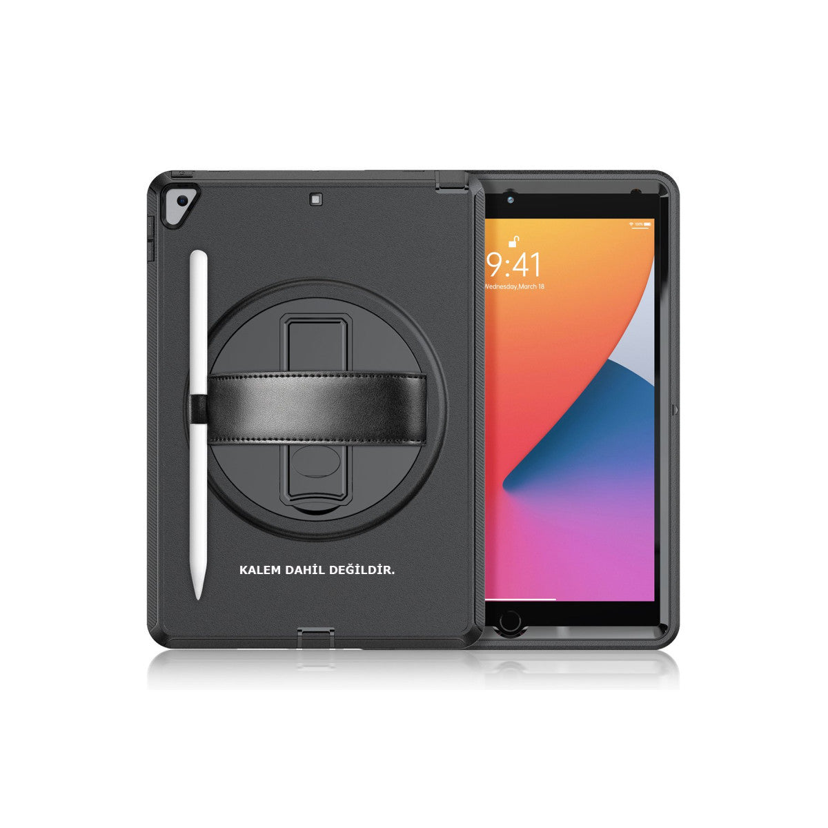 Newface iPad 10.2 (7.nesil) Kılıf Hand Strap Tablet Kılıfı