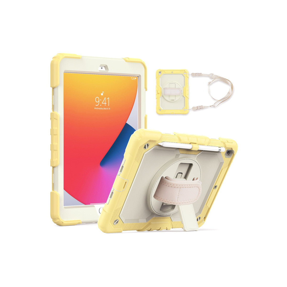 Newface iPad 10.2 (7.nesil) Kılıf Strap New Tablet Kapak