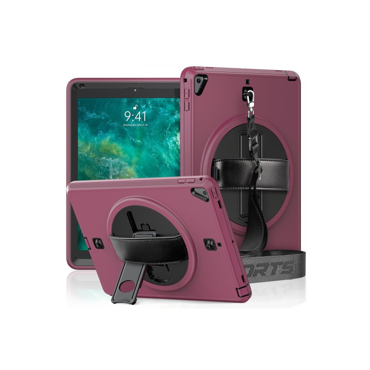 Newface iPad 5 Air 9.7 Kılıf Strap-C Otterbox Tablet Kapak