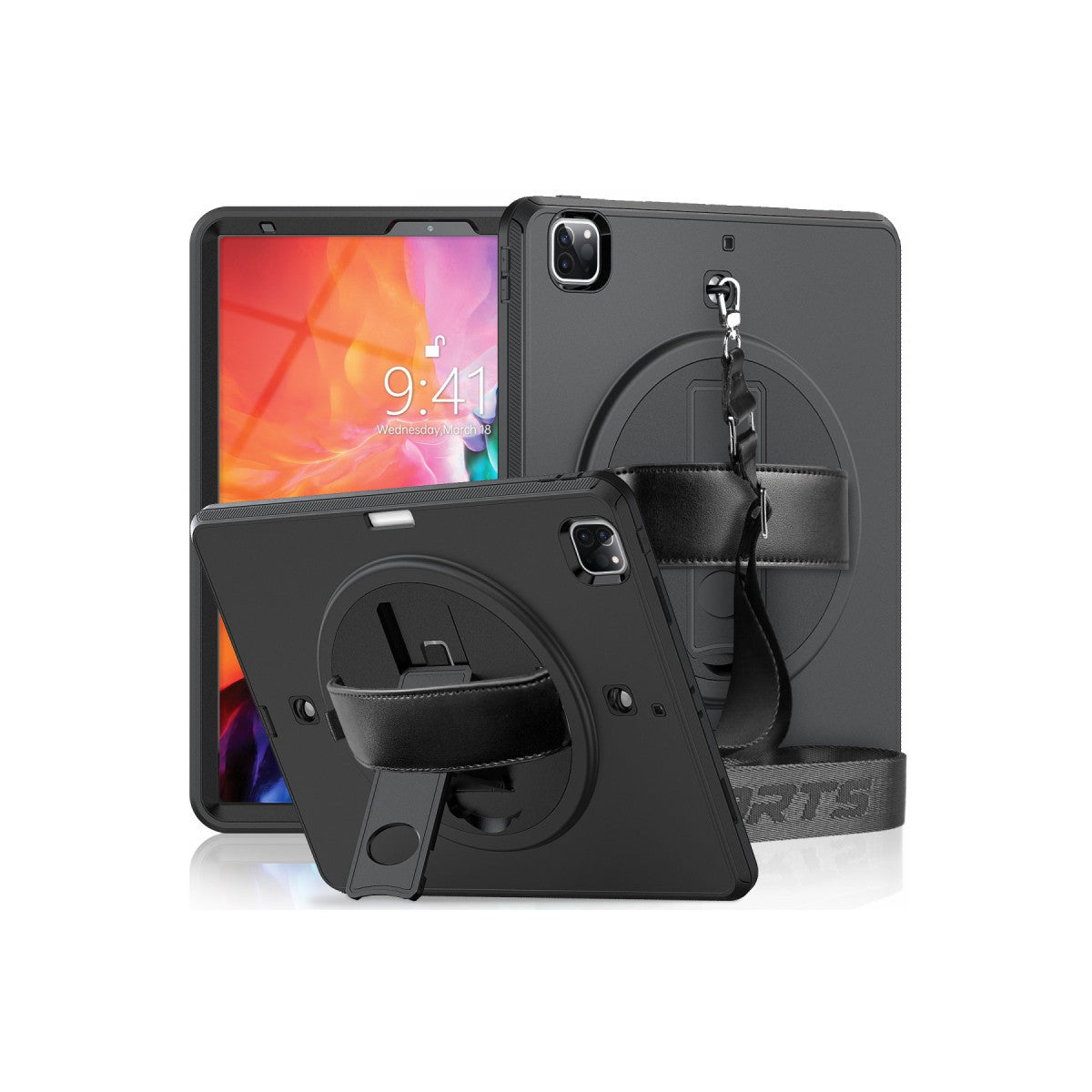 Newface iPad Pro 12.9 (2021) Kılıf Strap-C Otterbox Tablet Kapak