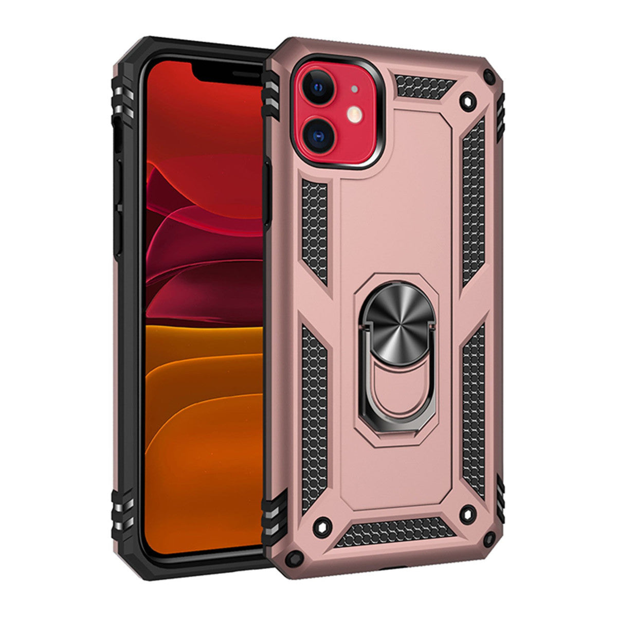 Newface iPhone 11 Kılıf Sofya Yüzüklü Silikon Kapak
