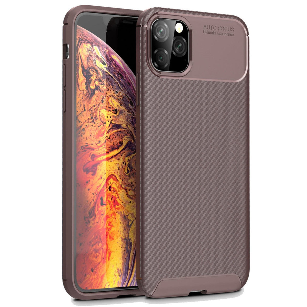 Newface iPhone 11 Pro Max Kılıf Auto Focus Karbon Kapak